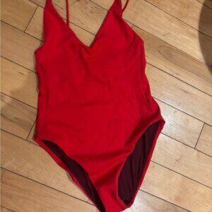 Left On Friday Red One Piece, Medium